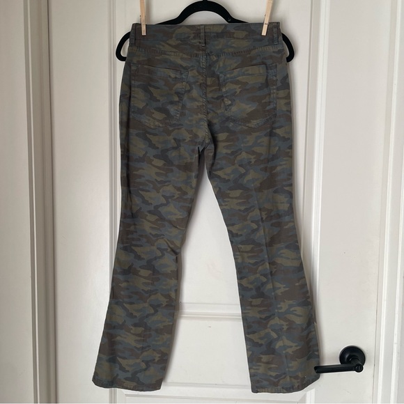 *SALE* Ann Mashburn Lightweight Stretch Flare Cropped Cotton Pant Camo Size 26 - Picture 3 of 9